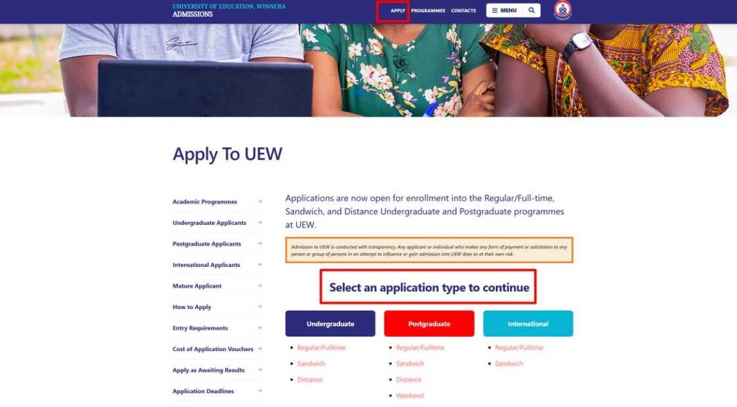 How to buy UEW Application Vouchers Online