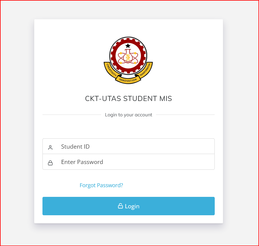 Key Features of the C.K. Tedam University Student Portal